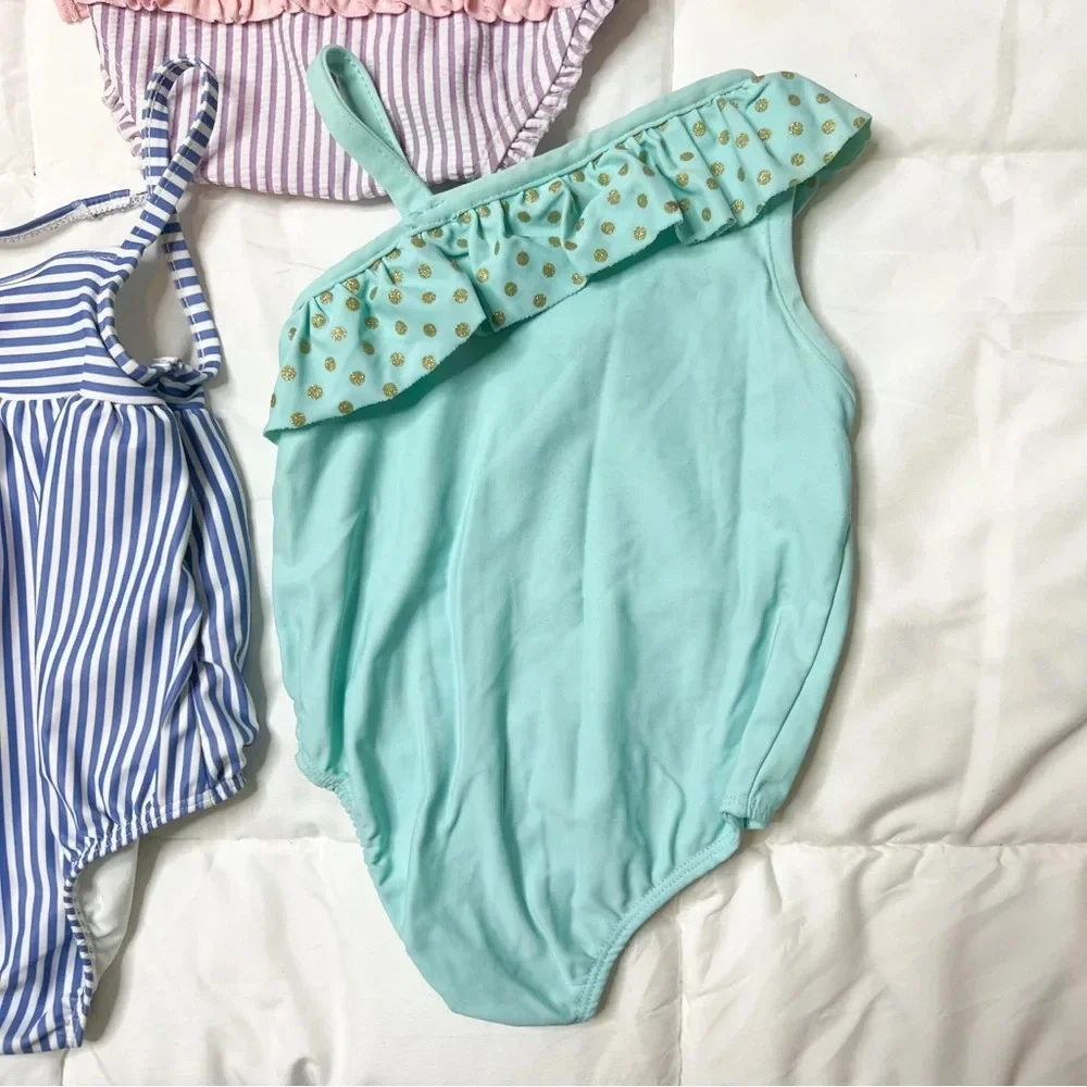 Bundle of 3 Baby / Toddler Girl 12-18 Month One Piece Swimsuits